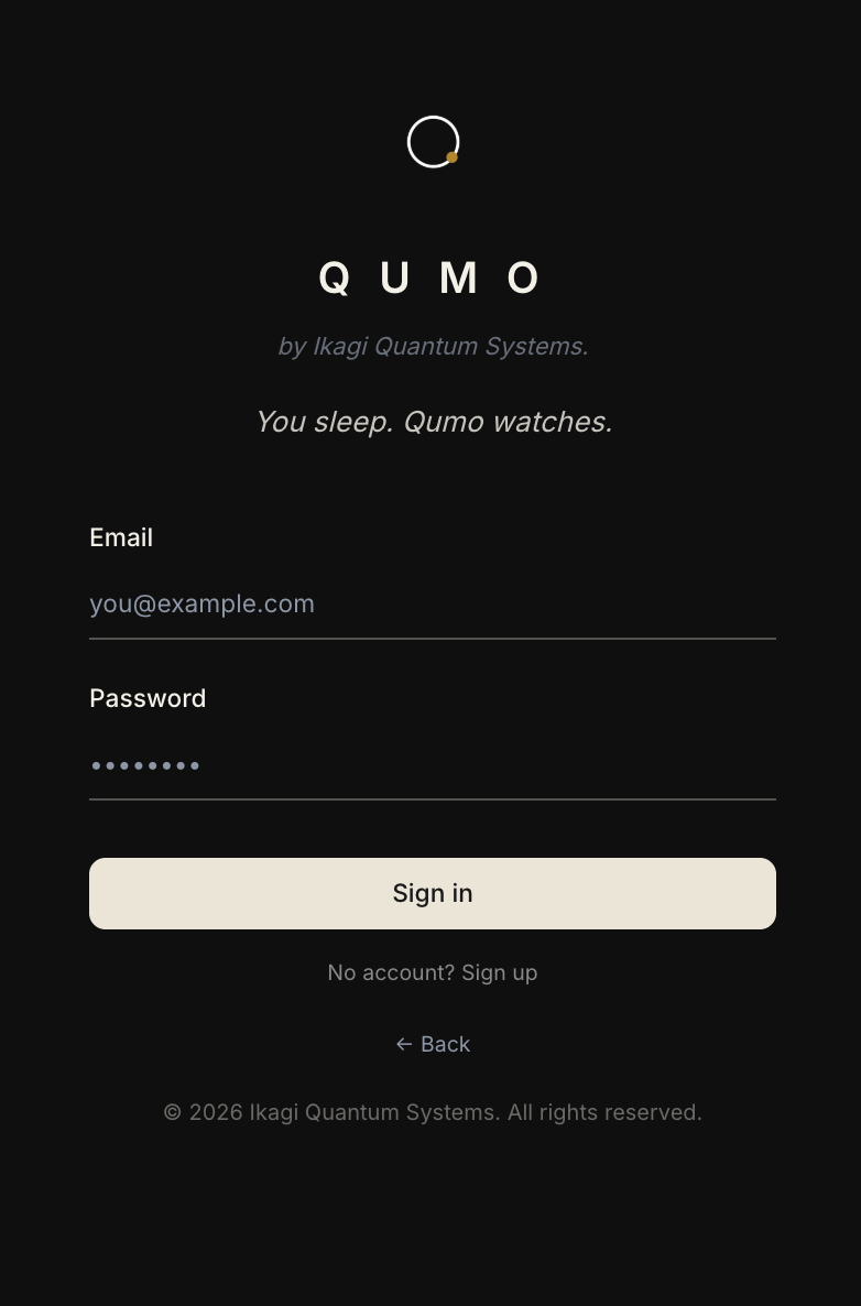 QUMO application interface