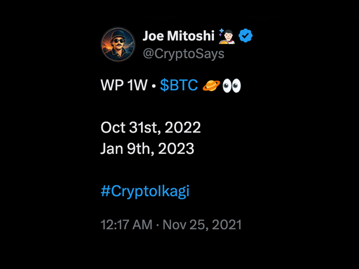 Tweet · 25 November 2021 · 25 Nov 2021 · X · #Cryptoikagi